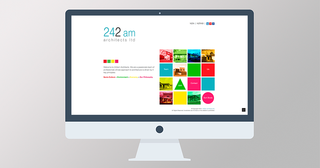 242am Architects website design