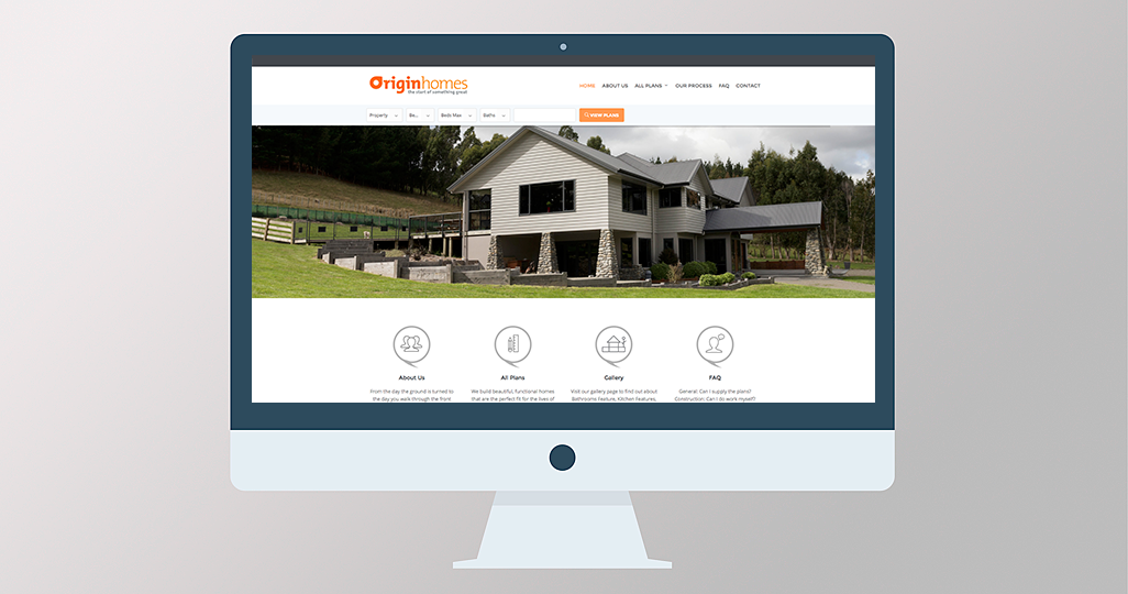 Origin Homes Website Design